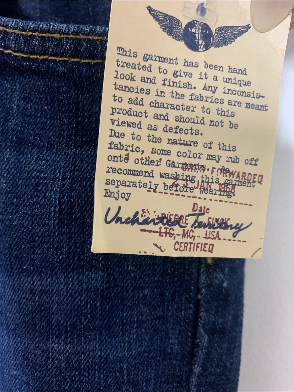 New VTG Uncharted Territory lowrise Dark Denim Bootcut Jeans Size 31 34” inseam - Picture 4 of 11